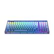 Tastatura gaming mecanica Bluetooth cu fir si wireless Redragon Garen Pro albastra iluminare RGB switch-uri mov