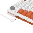 Tastatura gaming mecanica Redragon Gloria alba iluminare RGB 