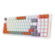 Tastatura gaming mecanica Redragon Gloria alba iluminare RGB 