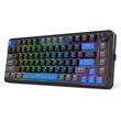 Tastatura gaming mecanica Bluetooth cu si fara fir Redragon Cyrus Pro neagra cu albastru iluminare RGB