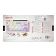 Tastatura gaming mecanica Bluetooth cu si fara fir Redragon Cyrus Pro alba cu mov iluminare RGB