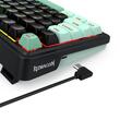 Tastatura gaming mecanica Redragon Eisa Magnetic neagra cu verde iluminare RGB