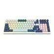 Tastatura gaming mecanica Bluetooth cu si fara fir Redragon Eisa Pro alba cu albastru iluminare RGB
