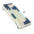 Tastatura gaming mecanica Bluetooth cu si fara fir Redragon Eisa Pro alba cu albastru iluminare RGB