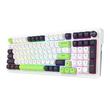 Tastatura gaming mecanica Bluetooth cu si fara fir Redragon Eisa Max alba cu verde iluminare RGB