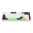 Tastatura gaming mecanica Bluetooth cu si fara fir Redragon Eisa Max alba cu verde iluminare RGB