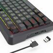 Tastatura gaming mecanica Bluetooth cu si fara fir Redragon Bragi Pro neagra cu gri