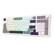 Tastatura gaming mecanica Bluetooth cu si fara fir Redragon Bragi Pro alba cu gri