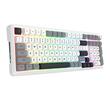 Tastatura gaming mecanica Bluetooth cu si fara fir Redragon Bragi Pro alba cu gri