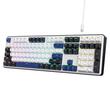 Tastatura gaming mecanica Redragon Wyvern alba cu albastru