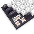 Tastatura gaming mecanica Redragon Irelia neagra cu alb iluminare RGB switch-uri magnetice roz