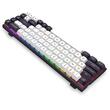 Tastatura gaming mecanica Redragon Irelia neagra cu alb iluminare RGB switch-uri magnetice roz