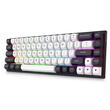 Tastatura gaming mecanica Redragon Irelia neagra cu alb iluminare RGB switch-uri magnetice roz