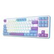Tastatura gaming mecanica Bluetooth cu si fara fir Redragon Star Blade Pro alba cu mov