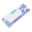 Tastatura gaming mecanica Bluetooth cu si fara fir Redragon Star Blade Pro alba cu mov