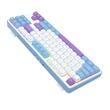 Tastatura gaming mecanica Bluetooth cu si fara fir Redragon Star Blade Pro alba cu mov