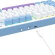 Tastatura gaming mecanica Bluetooth cu si fara fir Redragon Star Blade Pro alba cu mov