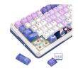 Tastatura gaming mecanica Bluetooth cu si fara fir Redragon Flekact Pro alba Anime iluminare RGB