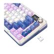Tastatura gaming mecanica Bluetooth cu si fara fir Redragon Flekact Pro alba Anime iluminare RGB