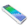 Tastatura gaming mecanica Redragon Nova Magnetic alba cu albastru si taste transparente iluminare RGB