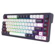 Tastatura gaming mecanica Bluetooth si cu fir Redragon Finke neagra cu alb iluminare RGB