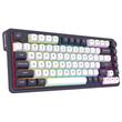 Tastatura gaming mecanica Bluetooth si cu fir Redragon Finke neagra cu alb iluminare RGB