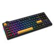 Tastatura gaming mecanica Bluetooth cu si fara fir Redragon Cyclone Pro neagra cu galben iluminare RGB
