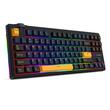 Tastatura gaming mecanica Bluetooth cu si fara fir Redragon Cyclone Pro neagra cu galben iluminare RGB
