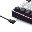 Tastatura gaming mecanica Bluetooth cu si fara fir Redragon Alcor QMK VIA neagra cu alb iluminare RGB