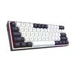 Tastatura gaming mecanica Bluetooth cu si fara fir Redragon Alcor QMK VIA neagra cu alb iluminare RGB