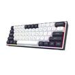 Tastatura gaming mecanica Bluetooth cu si fara fir Redragon Alcor QMK VIA neagra cu alb iluminare RGB