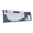 Tastatura gaming mecanica Redragon Caesura neagra cu bleumarin iluminare Rainbow switch-uri rosii,