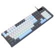 Tastatura gaming mecanica Redragon Caesura neagra cu bleumarin iluminare Rainbow switch-uri rosii,