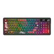 Tastatura gaming mecanica Bluetooth cu si fara fir Redragon Artemis Pro Anime AK neagra cu rosu iluminare RGB