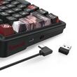 Tastatura gaming mecanica Bluetooth cu si fara fir Redragon Artemis Pro Anime AK neagra cu rosu iluminare RGB