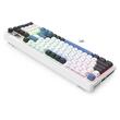 Tastatura gaming mecanica Bluetooth cu si fara fir Redragon Galatin Pro alba cu albastru iluminare RGB