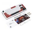 Tastatura gaming mecanica Redragon Stormhunter Magnetic alba cu rosu iluminare RGB
