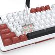 Tastatura gaming mecanica Redragon Stormhunter Magnetic alba cu rosu iluminare RGB