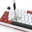 Tastatura gaming mecanica Redragon Stormhunter Magnetic alba cu rosu iluminare RGB