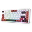 Tastatura gaming mecanica Redragon Stormhunter Magnetic alba cu rosu iluminare RGB