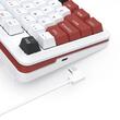 Tastatura gaming mecanica Redragon Stormhunter Magnetic alba cu rosu iluminare RGB