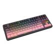 Tastatura gaming mecanica Bluetooth cu si fara fir Redragon Antonium Pro neagra cu roz iluminare RGB