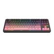 Tastatura gaming mecanica Bluetooth cu si fara fir Redragon Antonium Pro neagra cu roz iluminare RGB