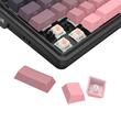 Tastatura gaming mecanica Bluetooth cu si fara fir Redragon Antonium Pro neagra cu roz iluminare RGB