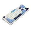 Tastatura gaming mecanica Bluetooth cu si fara fir Redragon Antonium Pro alba cu albastru iluminare RGB