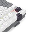 Tastatura gaming mecanica Bluetooth cu si fara fir Redragon Otiim Pro alba cu gri iluminare RGB