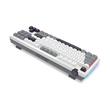 Tastatura gaming mecanica Bluetooth cu si fara fir Redragon Otiim Pro alba cu gri iluminare RGB