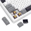 Tastatura gaming mecanica Bluetooth cu si fara fir Redragon Otiim Pro alba cu gri iluminare RGB