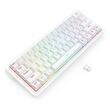 Tastatura Bluetooth si cu fir gaming mecanica Redragon Draconic V2 Pro alba iluminare RGB