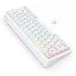 Tastatura Bluetooth si cu fir gaming mecanica Redragon Draconic V2 Pro alba iluminare RGB